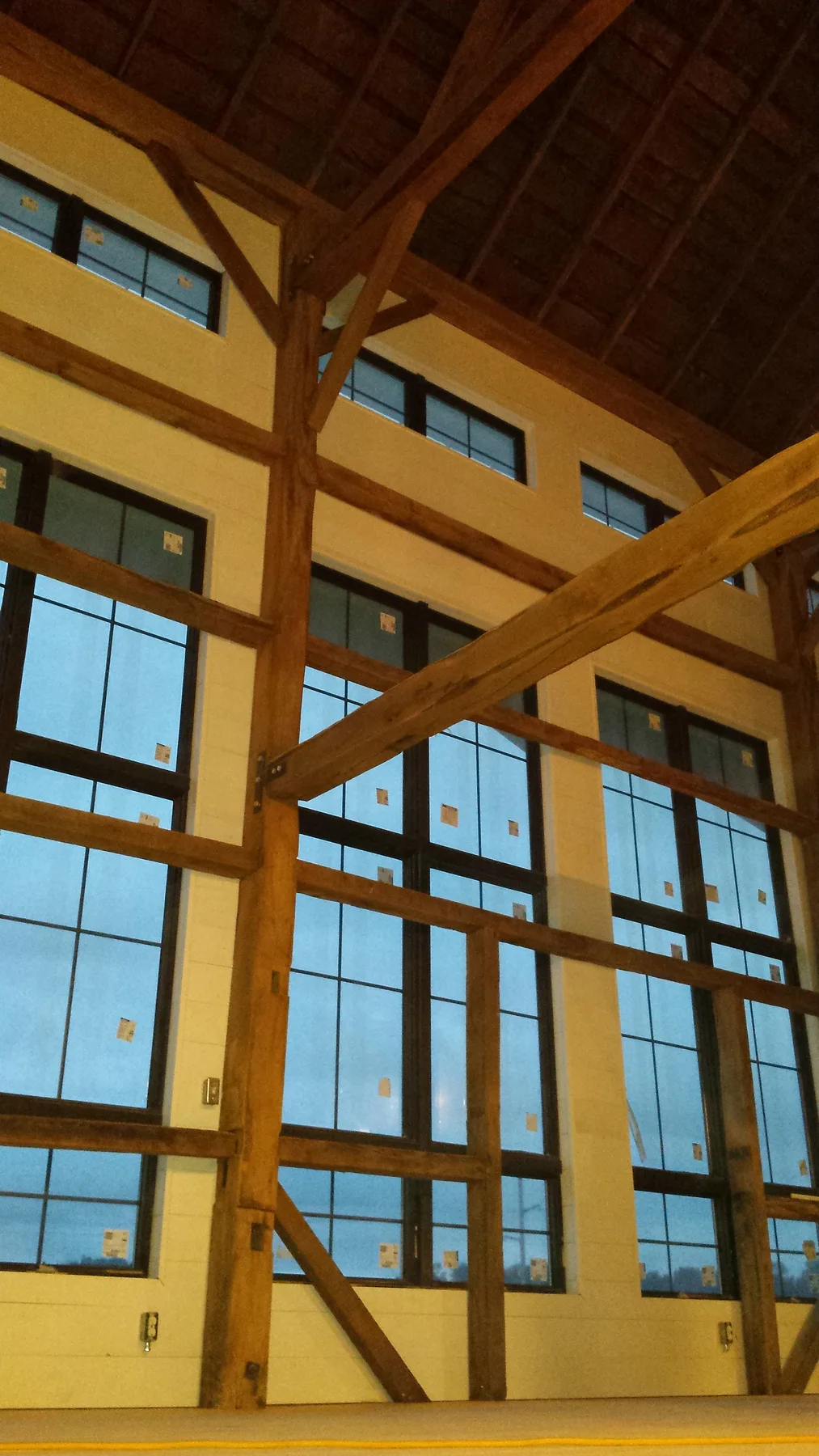 Original timber framing visible inside the future living space.